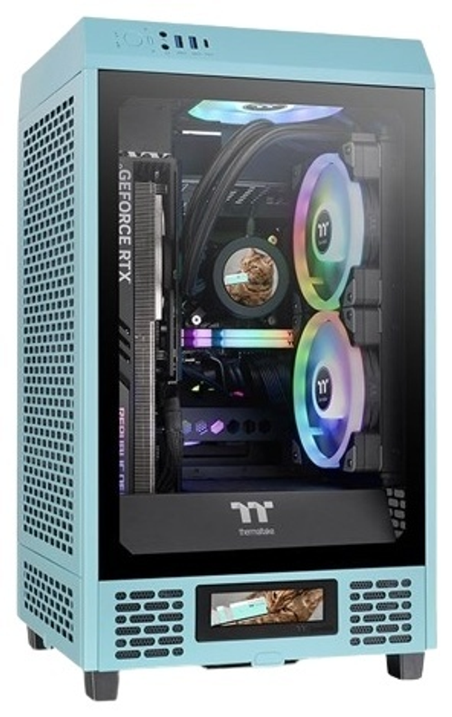 Корпус Thermaltake The Tower 200 CA-1X9-00SBWN-00 голубой