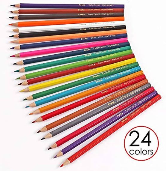Rəngli karandaş \ Цветные карандаши BOX OF 24 COLOURED PENCILS