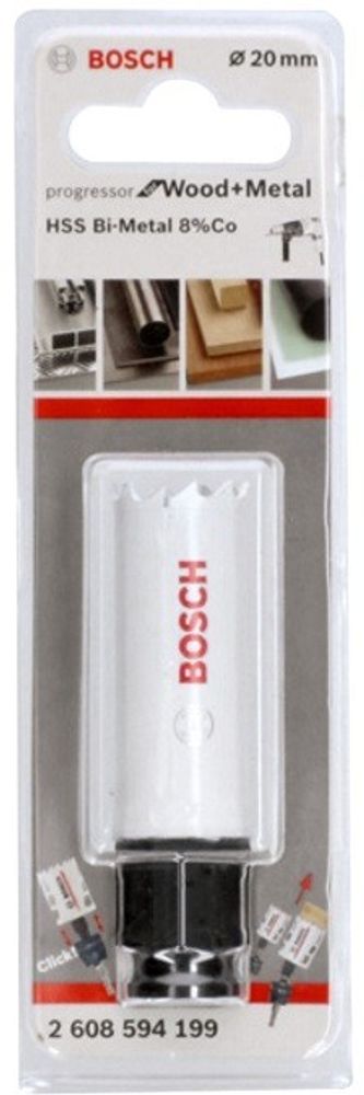 Биметаллическая коронка BOSCH BiM PROGRESSOR 20 mm, NEW