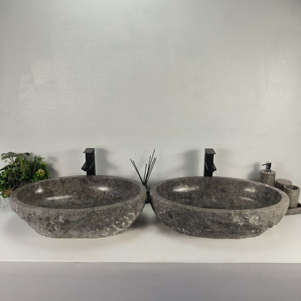 Раковина из мрамора ПАРА! Erozy Grey EM-64669 61*42*16 0189