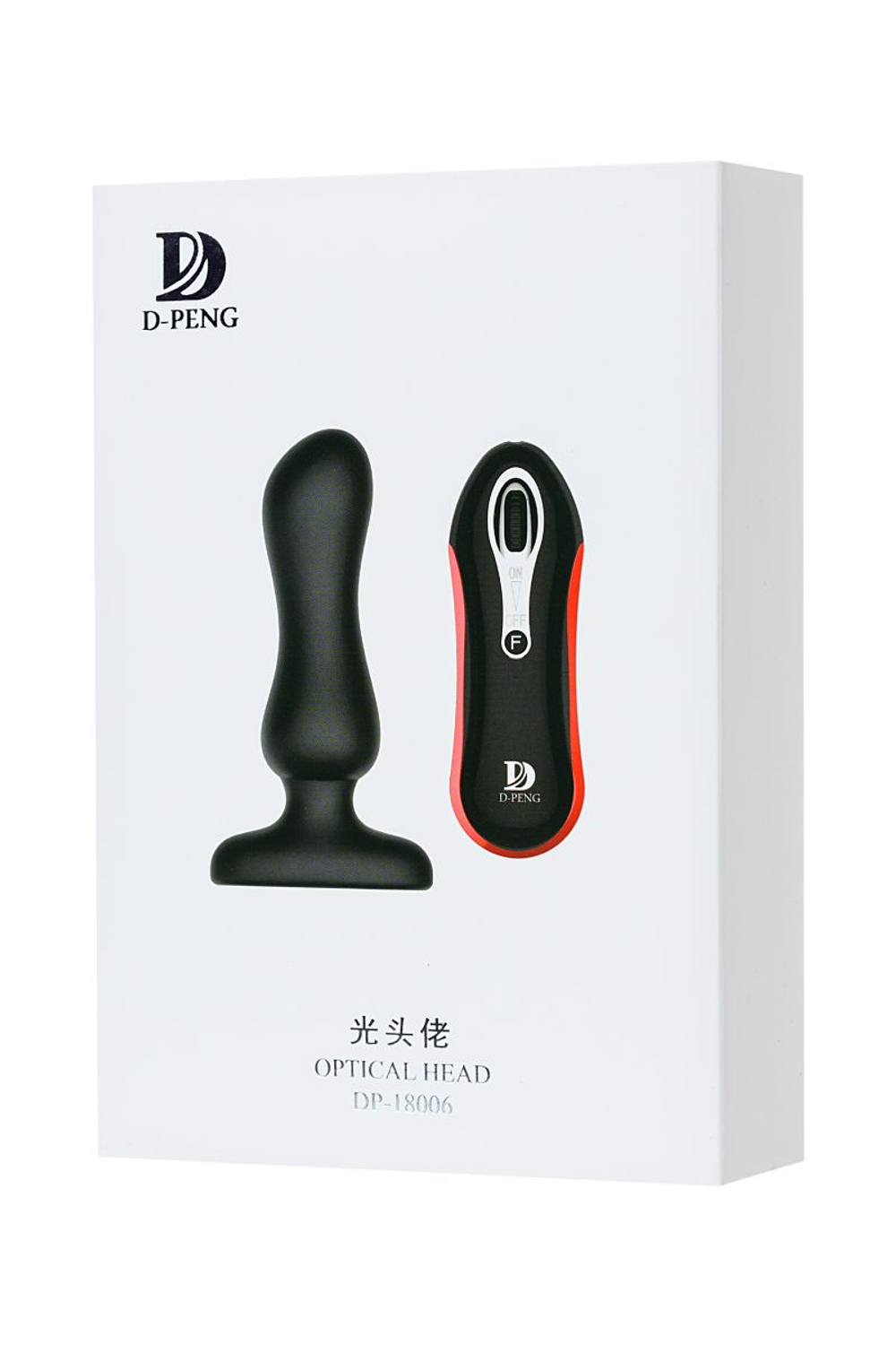 Анальная втулка Optical Head D-PENG с пультом - 12,3 см. (Цвет: черный)