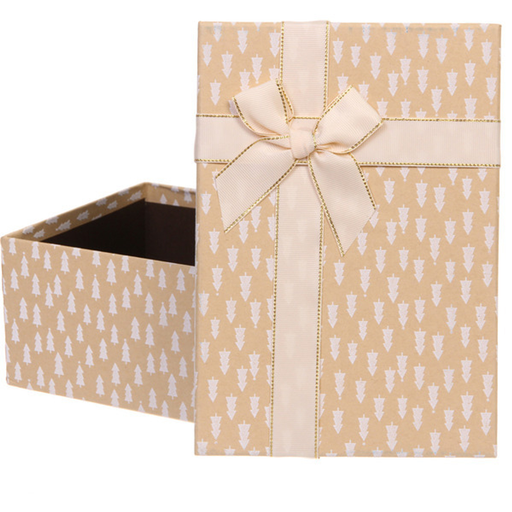 Коробка подарочная «Зимняя радость» 23*16*9,5 см, Шампань