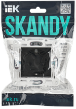 SKANDY Розетка с заземлением с защитными шторками 16А SK-R04Bl черный IEK