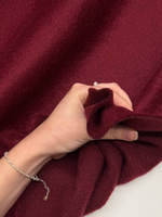 Трикотаж шерсть с п/э брусничный