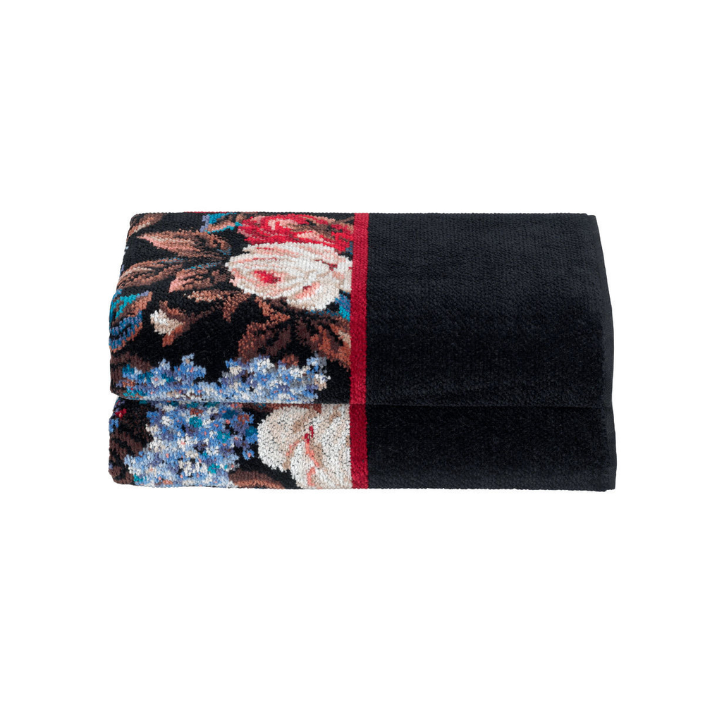 Полотенце 50x100 Feiler Cornwall 10-121 schwarz-bordeaux фото