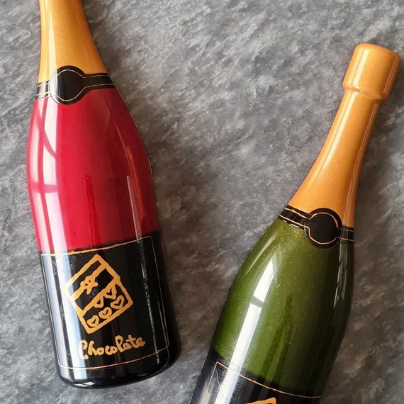 1095 | Форма для шоколадных изделий "Бутылочка шампанского" (275*175 мм)