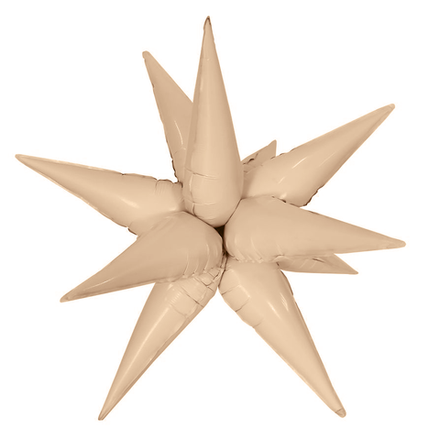 Шар 3D (26""/66 см) Звезда, Составная, Карамель, Сатин, 1 шт. в уп. А46