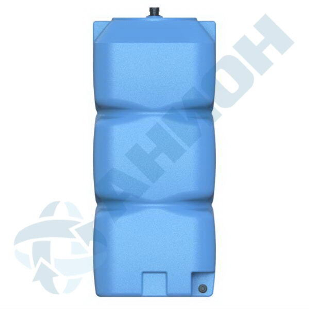 Емкость прямоугольная вертикальная для дизельного топлива со сливом Анион 800 л. вертикальная (750x750x1750см;синий) - арт.559436