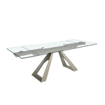 Раздвижной обеденный стол Angel Cerda 1125/MC22052DT из закаленного стекла 160/200/240 x 90