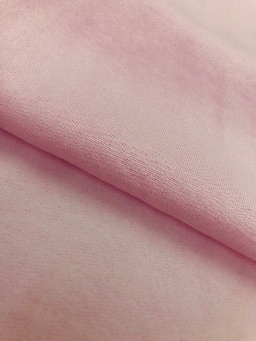 327446 Ткань Футер 2-х нитка, (начес, чулок), пенье, цв розовое безе