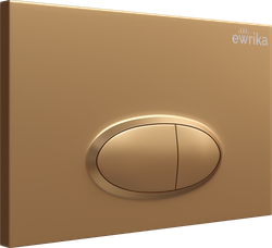 Кнопка смыва для унитаза EWRIKA 0053 пластик, цвет матовое золото