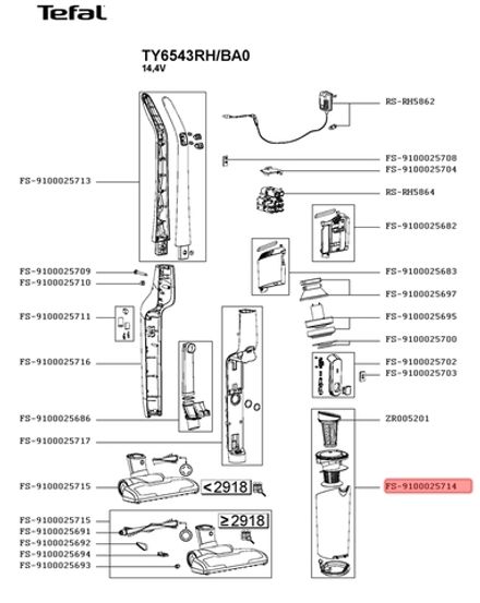 Контейнер для пыли (пылесборник) для пылесоса Tefal (Тефаль) БОЛЕЕ НЕ ПОСТАВЛЯЕТСЯ - СНЯТ С ПРОИЗВОДСТВА