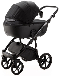 Детская коляска Adamex Nola 2 в 1 N-PS1 TIP (ЧЕРН.+ ЧЕРН.КОЖА)