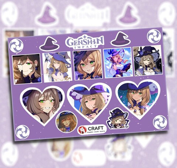 Стикерлист "Геншин Импакт - Сердечки" - Лиза