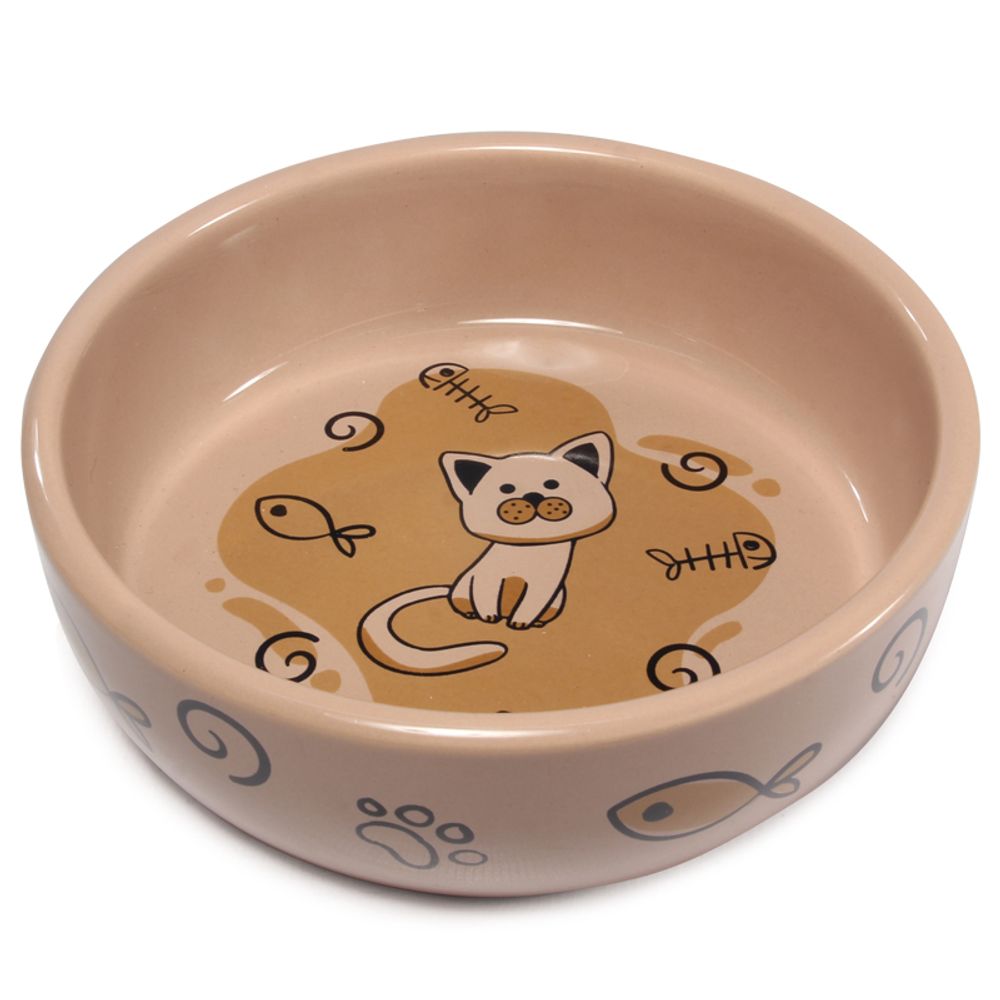 Миска керамическая "Кошечка", 0,35л, Triol