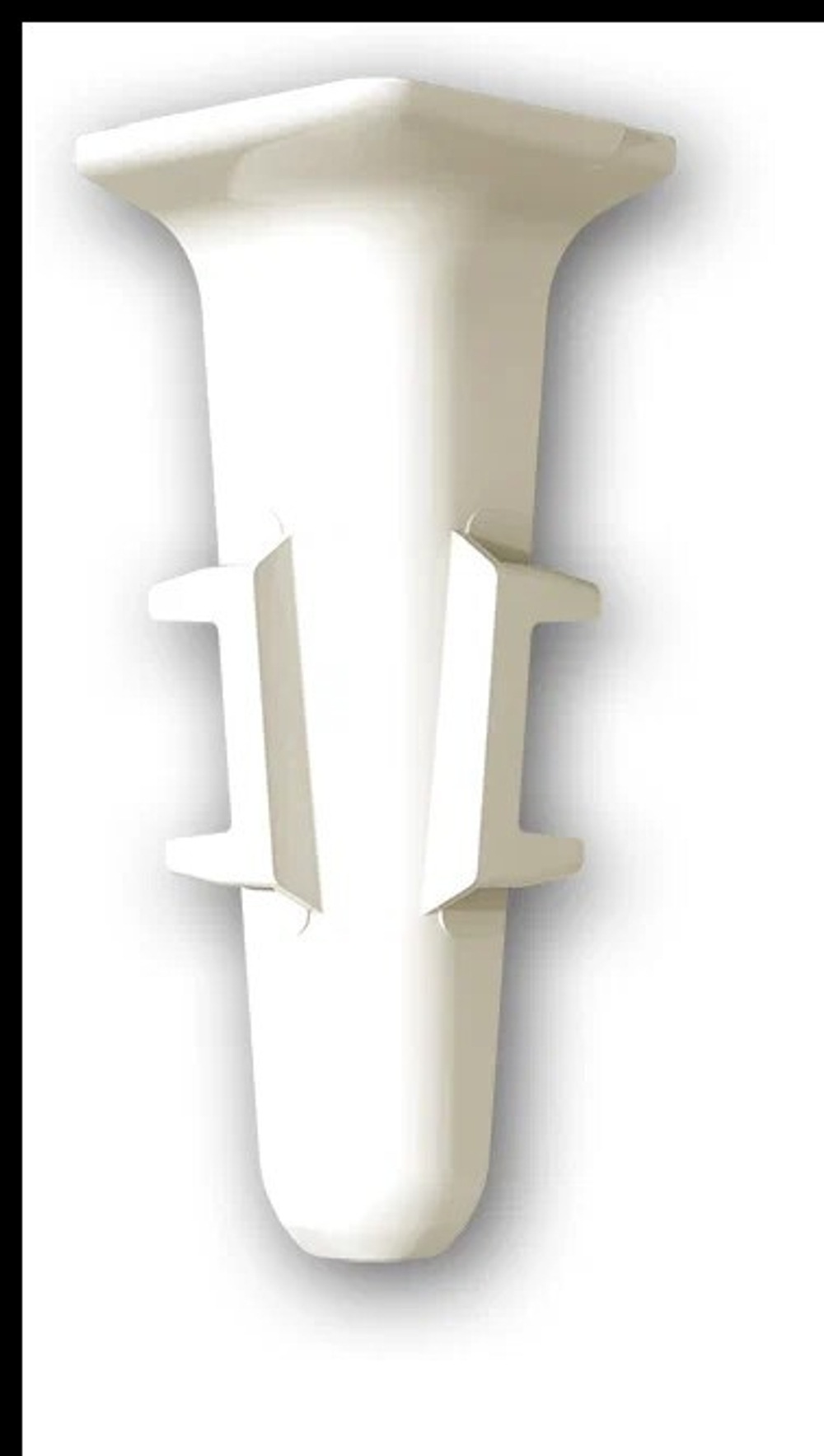 Угол внутренний для плинтуса 55мм "Деконика", 033 Кремово-белый