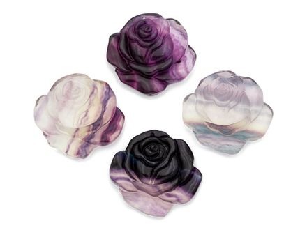 Подвеска Роза 34мм, из флюорита (в ассортименте)