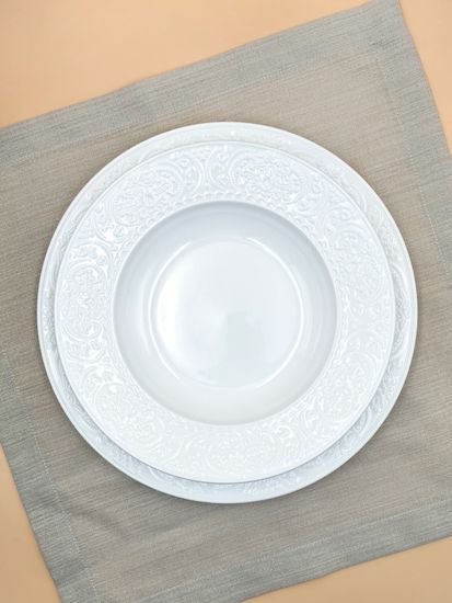 Тарелка глубокая 200 мл. 23х4 см. Ажур классик