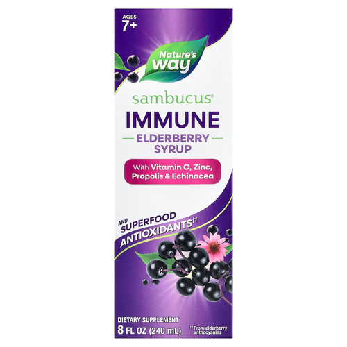 Nature's Way, Sambucus®, сироп из бузины для укрепления иммунитета, для детей от 7 лет, 240 мл (8 жидк. унций)