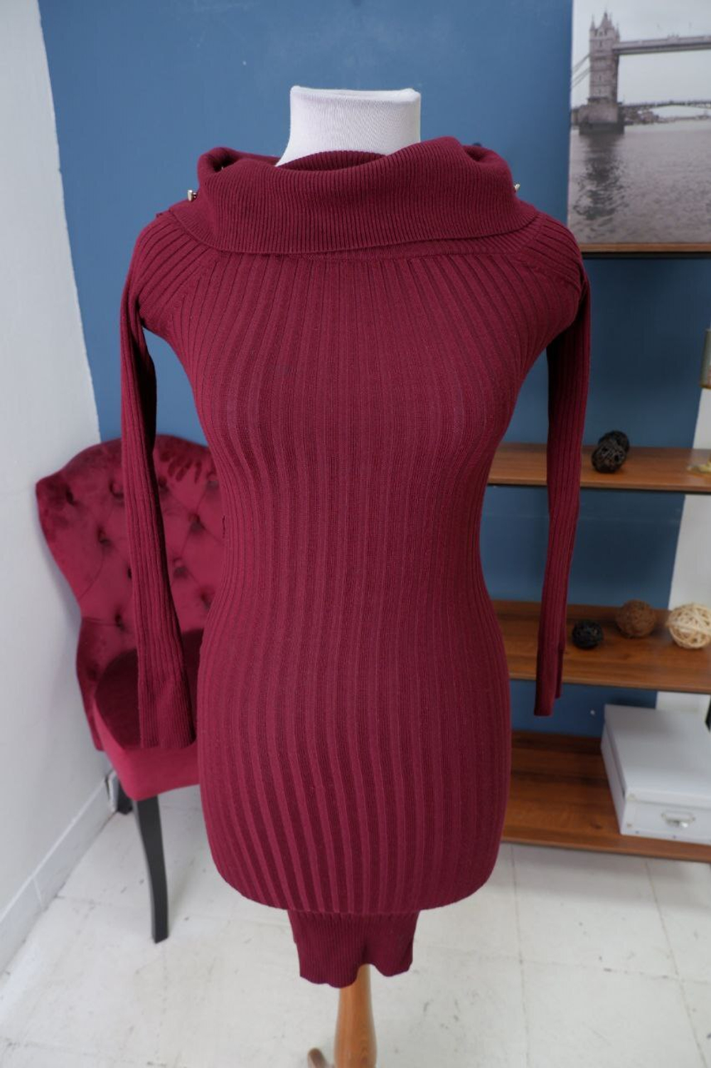 Платье Lipsy London бордовое 36 размер