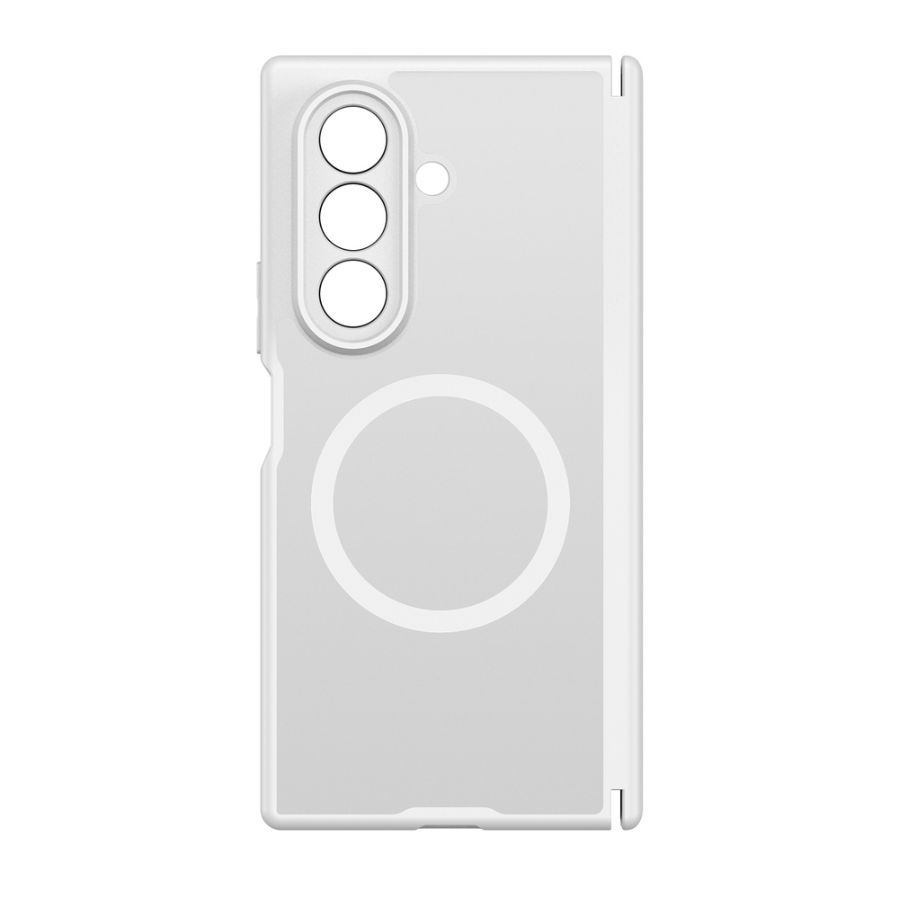 Чехол матовый полупрозрачный белого цвета с MagSafe для Samsung Z TriFold, серия Expn Series Magnetic от Dux Ducis