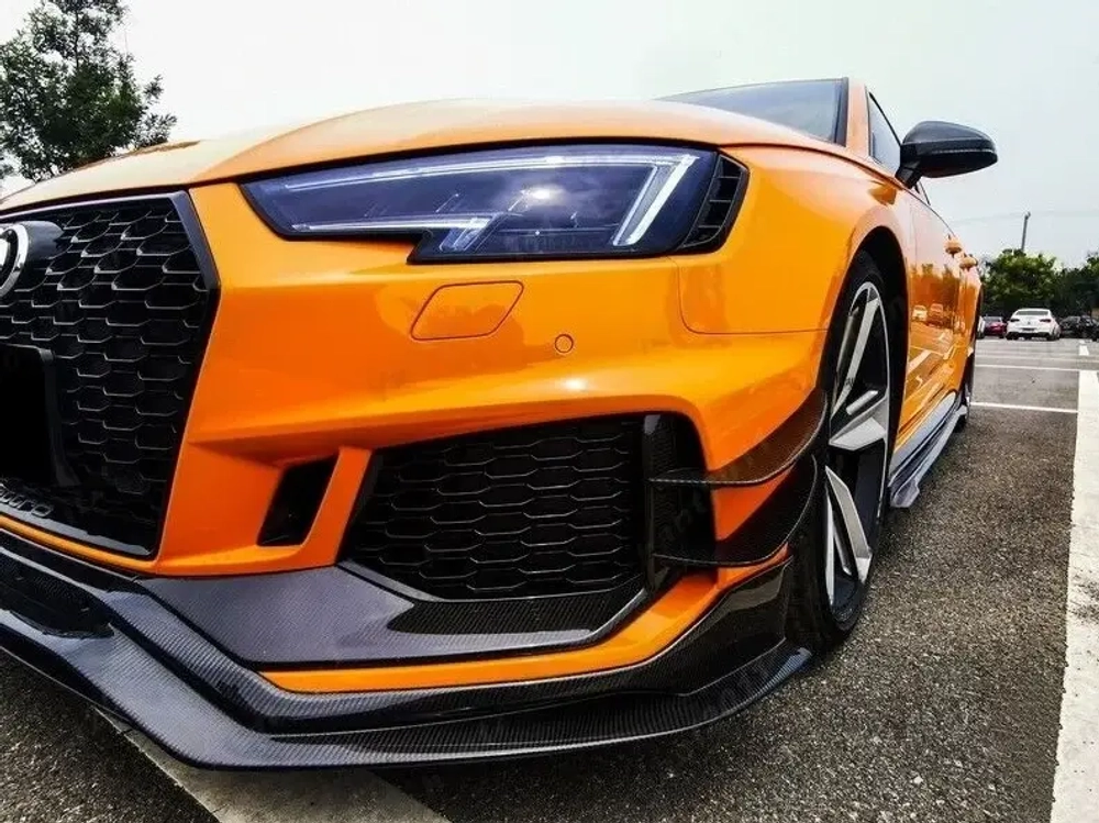 Карбоновая накладка для AUDI RS4 A4 AVANT B9 2018-2020 Ауди аэродинамический обвес