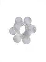 Прозрачное эрекционное кольцо с 6 стимулирующими шариками