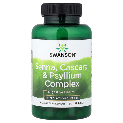 Swanson Vitamins, Комплекс из сенны, какары и физлиума, 90 капсул