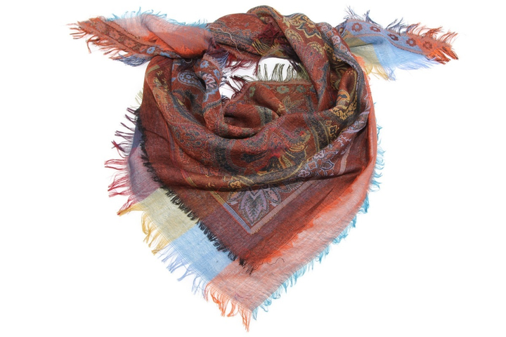 Косынка двухсторонняя с бахромой шерсть 145 х 97 х 97 см 2000000159812