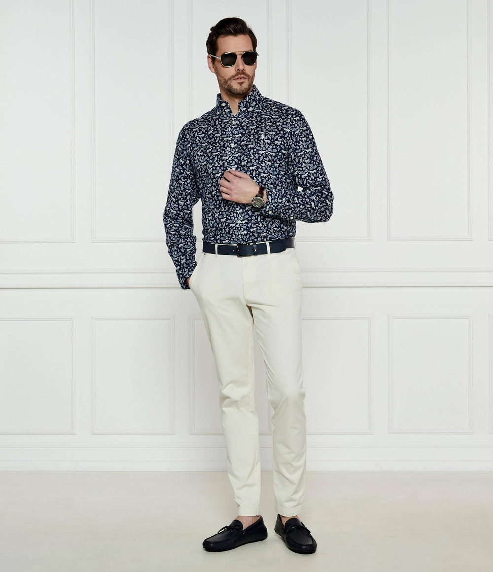 Льняная рубашка POLO RALPH LAUREN - темно-синий(710968911)