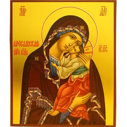 Ярославская Божия Мать. Рукописная икона.