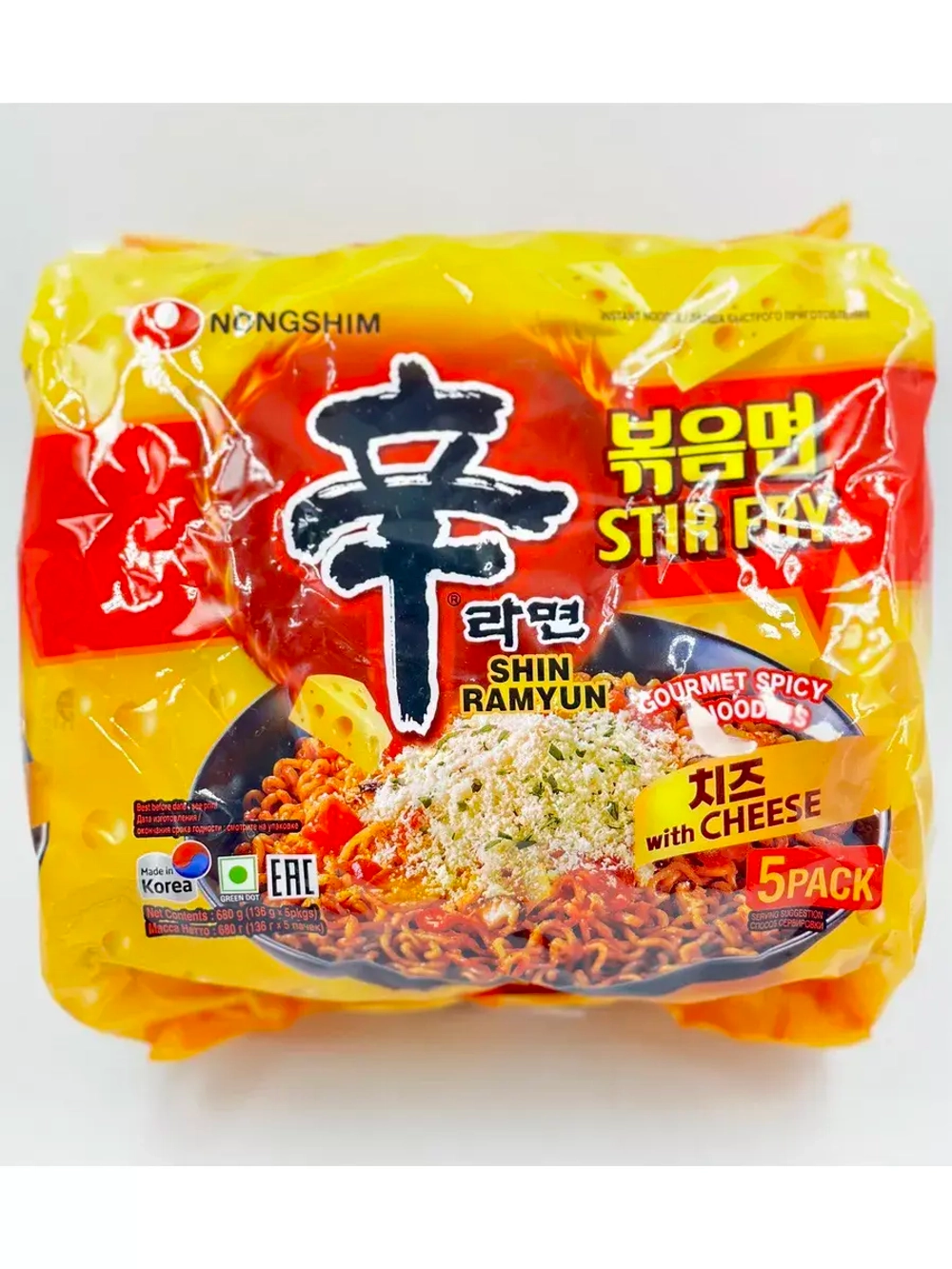 Корейская лапша Нонгшим Шин Рамен с сыром