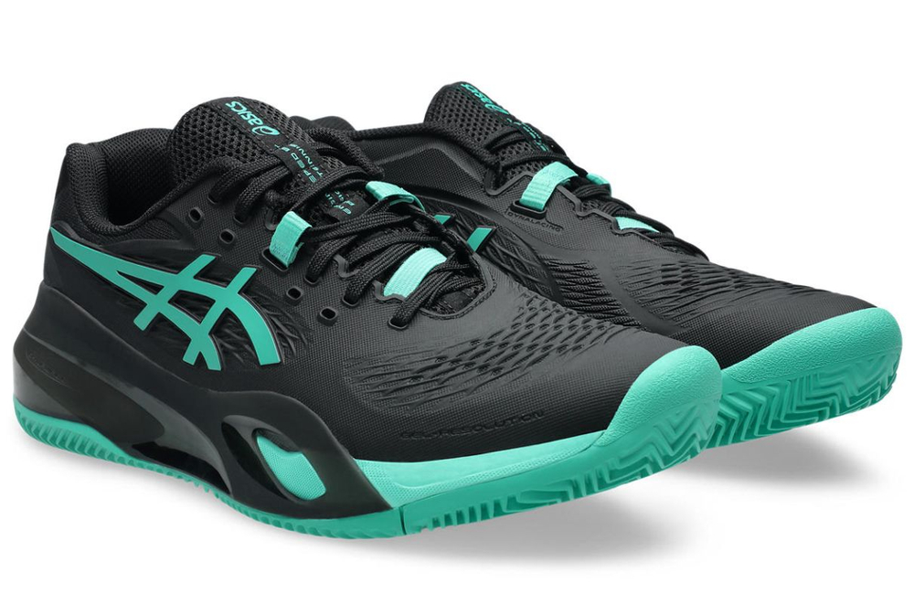 Мужские теннисные кроссовки Asics Gel-Resolution X Clay - black/aurora green