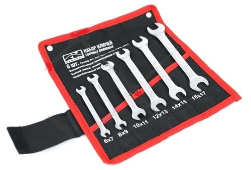 Набор ключей рожк. 6 предм. (холодный штамп) в сумке (RedMark)