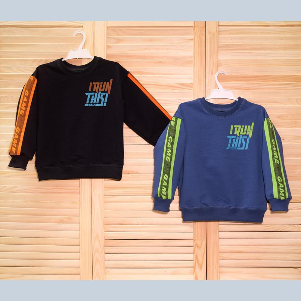 Джемпер д/мал,футер с лайкрой,джинс,р.98(BS-KIDS)арт.2015