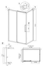 Душевое ограждение Grossman Cosmo 100.K33.02.120.10.02-200.K33.02.100.10.02 (120х100х195) раздвижная(левая),хром,стекло шиншилла,2 места