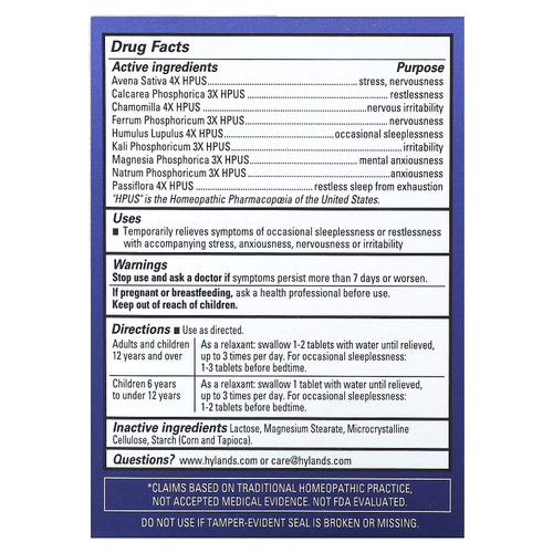 Hyland's Naturals, Calms Forté®, 100 таблеток