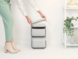 Brabantia Контейнер для сортировки мусора Sort & Go 20л Светло-серый