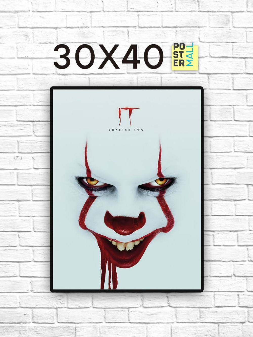 Постер для интерьера на стену 30х40 см. Фильм ужасов "Оно 2" (IT 2)