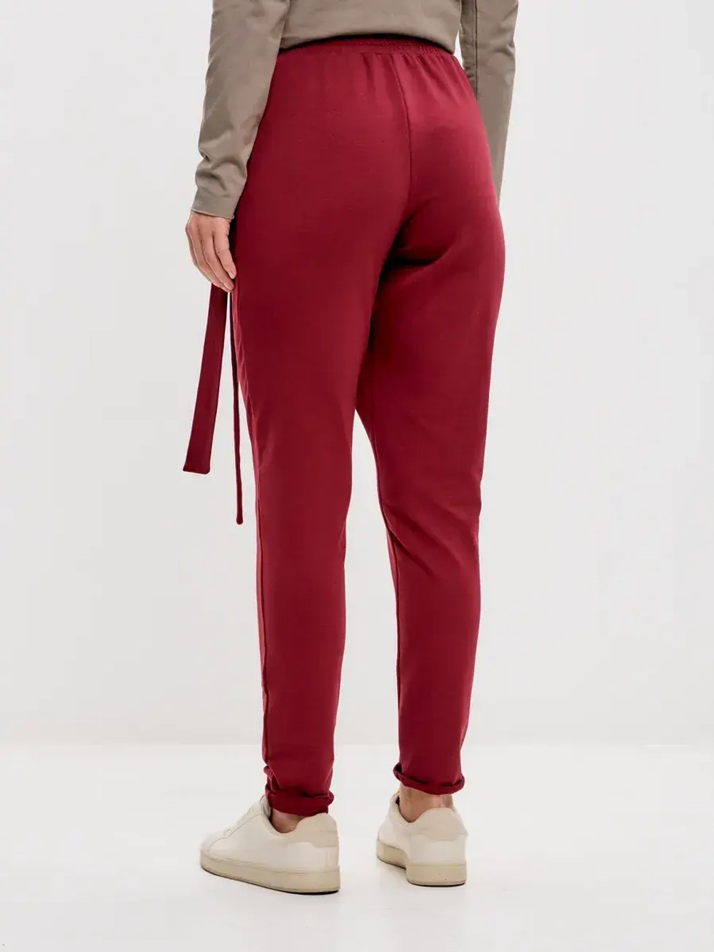 Штаны оверсайз на завязках с запахом большие размеры