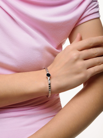 Браслет "Pearl Point Black" Silver