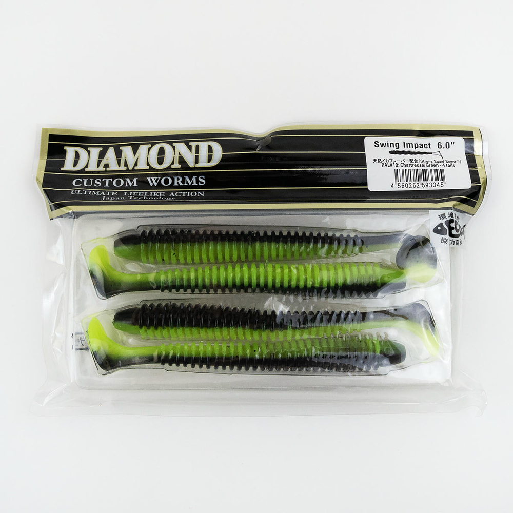 Силиконовая приманка DIAMOND Swing Impact 6.0" (4шт/уп)