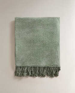 Zara Home плед из полиэстера, коричневый, 140x190 см · 2361/004