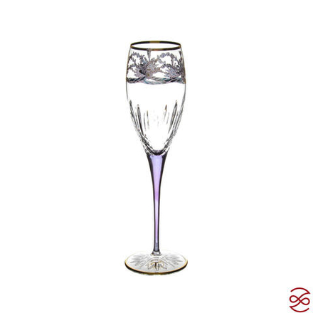 Набор фужеров для шампанского TIMON Violet/Gold (6 шт) 280 мл