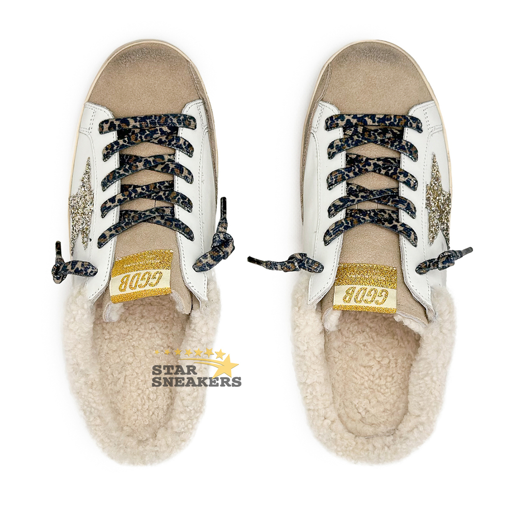 Кеды женские с мехом Golden Goose Superstar