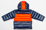 Куртка демисезонная с капюшоном BIKKEMBERGS Темно-синий/Оранжевые вставки (Мальчик)
