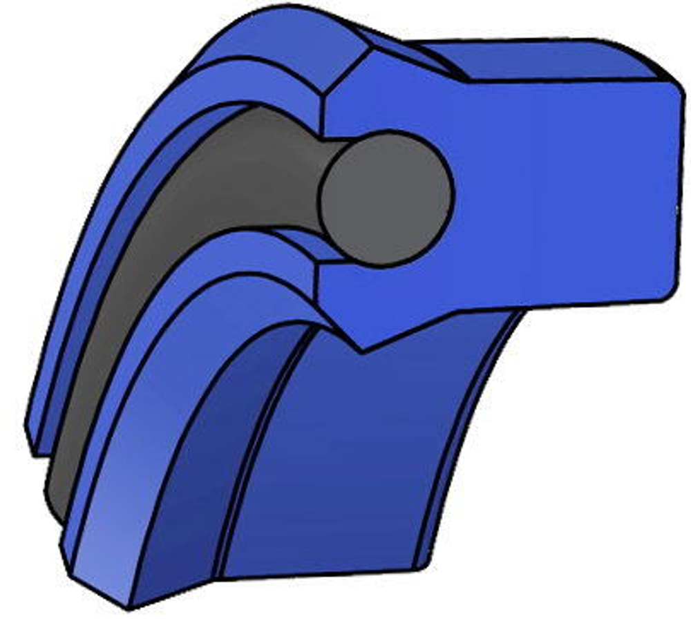 A115-050 PU U-образное симметричное уплотнение 50,8-60,33-9,53/10,49