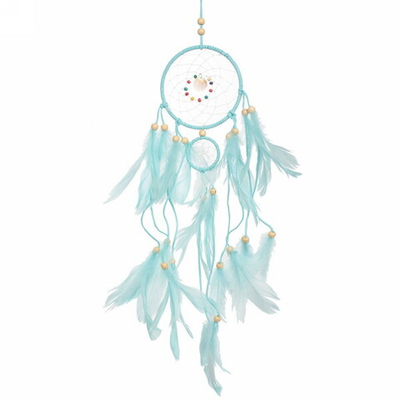 Украшение-оберег «Ловец Снов-Magical dream» 11*50см цвет нежно-голубой