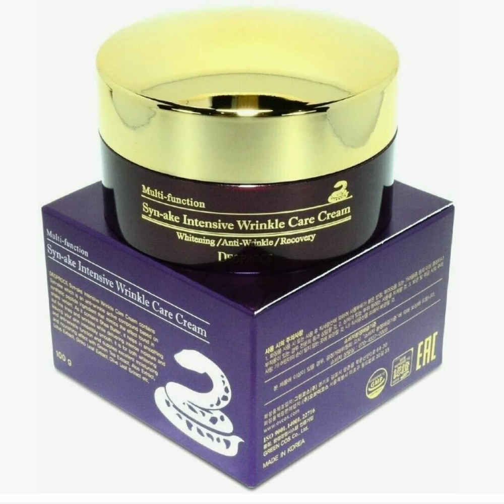 Deoproce Syn-Ake Intensive Wrinkle Care Cream Крем для лица со змеиным ядом, 100 мл