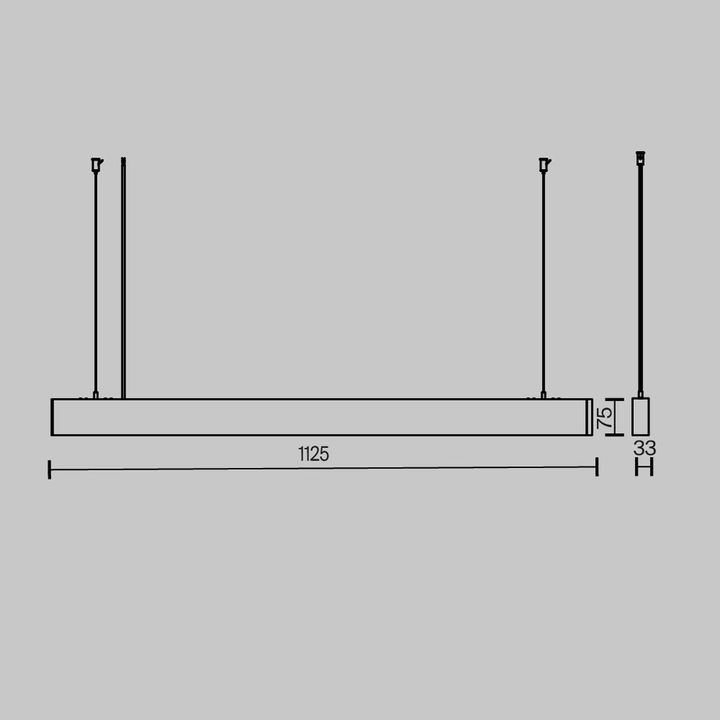 Подвесной светодиодный светильник Maytoni Technical Pendant Basis P051PL-36W2.7-6K-B